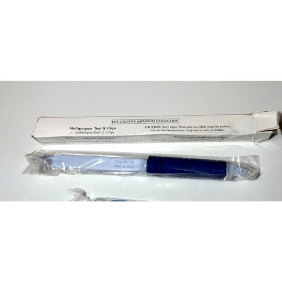 Creative Memories Multi-Purpose Scrapbooking Tool and 2 Clips New in Box - Picture 2 of 3